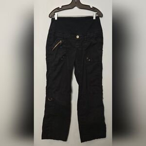 Thyme Black Convertible Maternity Pants size MED